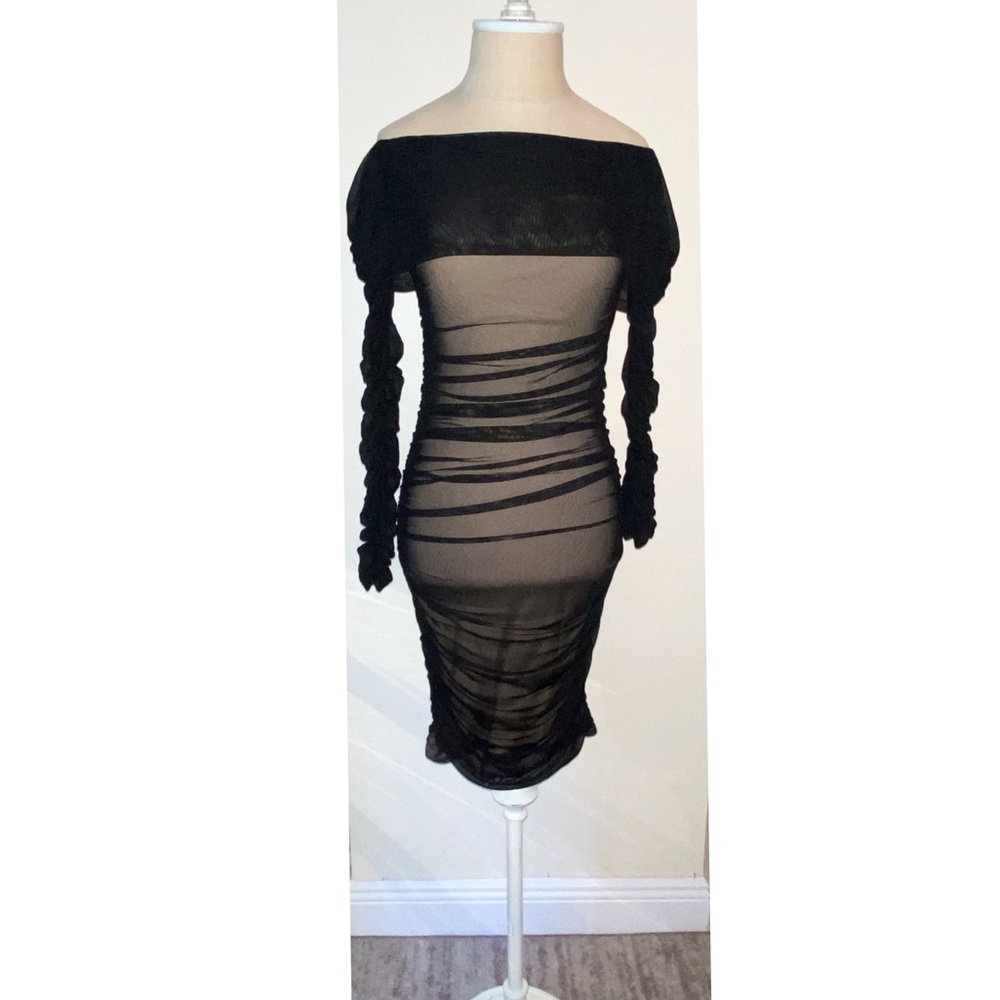 Black Sheer mini dress